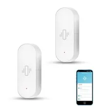 Smart Vibration Sensor: Wireless Glass Break Detector, WiFi Door Sensor with App
