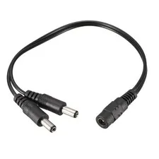 20cm 5.5 x 2.1mm 1 DC Female to 2 Male Cable Extension Adaptor For CCTV Camera