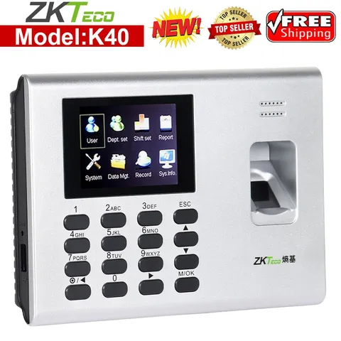 ZKteco K40 TCP/IP USB Biometric Fingerprint Time Attendance System W/ Battery US