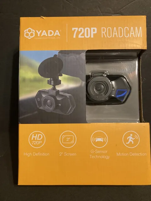 Yada Roadcam 720P Black Dash Camera  120-Degree Wide Angle Lens G-Sensor NEW