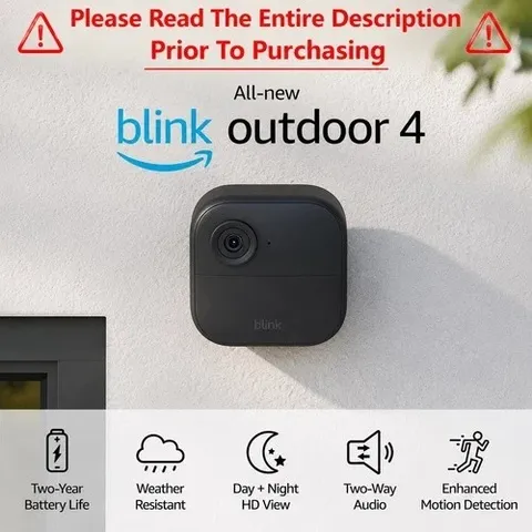 BoxBlink Outdoor (4th Gen) Wireless smart HD security camera | Black Add-on 