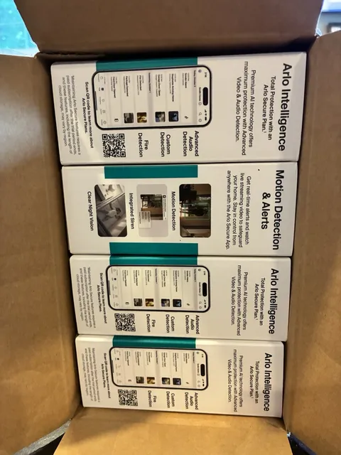 Arlo Essential Indoor Security 2K (3rd Gen, 2025 Release) Wired Plug 4 Cameras