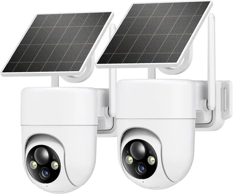 Color Night Vision Outdoor Cameras 2-Pack, 2K Resolution