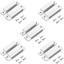 Wired Surface Mounted NC Magnetic Door Window Contact Sensor Alarm Switch 5 Pack