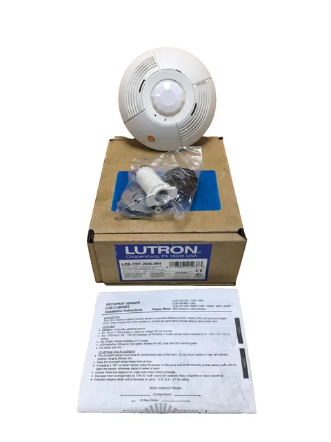 LUTRON LOS-CDT-2000-WH OCCUPANCY SENSOR DUAL TECHNOLOGY CEILING MOUNT