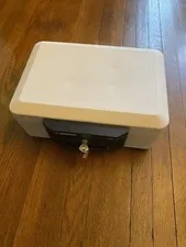 Sentry 1100 Portable Fire Safe Security Box Chest Lockbox With Handle/2 Keys