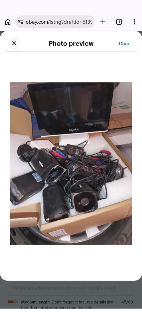 Sannce wired camera system + monitor