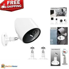 2 Pack Wall Mount Compatible with SimpliSafe Outdoor Security Camera, 360° Rot