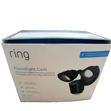 ring floodlight camera wired motion acitvated 2 way talk black 398159042615