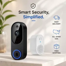 New Video Doorbell 1080p HD Camera WI-FI Night Vision Motion Detection Wireless