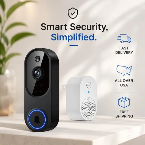 New Video Doorbell 1080p HD Camera WI-FI Night Vision Motion Detection Wireless