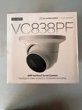 Alarm.com ADC-VC838PF 4MP PoE Varifocal Turret IP Security Camera AI HDR IR -NEW