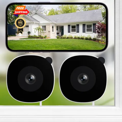 INFIYA 2K No Drill Window Camera-2 Pack 2.4Ghz & 5Ghz 2.4G&5G 2-Pack, White