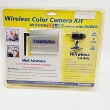 NEW SecurityMan Mini-AirWatch Wireless Color Camera with Audio Kit