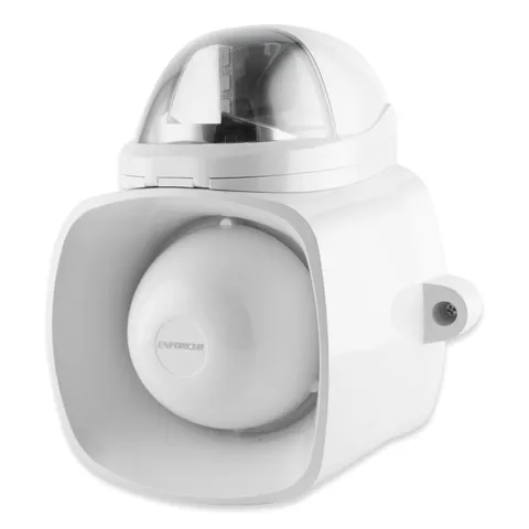 SH-816S-SQ/C Enforcer Siren/Strobe with Audio Input, Clear