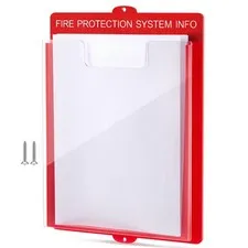 MorningRo Fire Alarm Documents Box 13.98 x 10.04 x 1.38 Inches Acrylic red