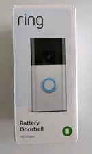 Ring Battery Doorbell Camera, Hd Video Camera, Wifi New Unopened,  Satin Nickel 