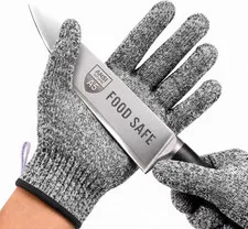 A5 Cut Resistant Gloves, Food Grade Kitchen Safety Gloves | for Chef Meat Cuttin