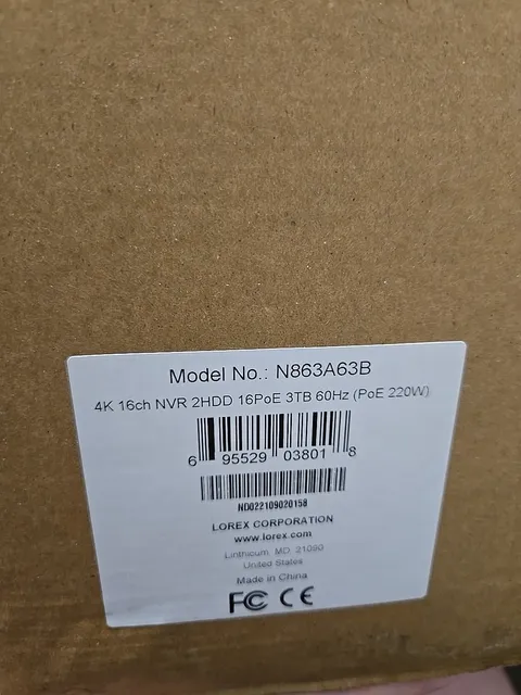 LOREX N863A63B 4K 16-Channel Fusion Network Video Recorder with Smart Motion Det