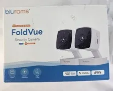 blurams FoldVue 2K Wi‑Fi Indoor Cam 2-Pack Human Detect Night Vision A12S White