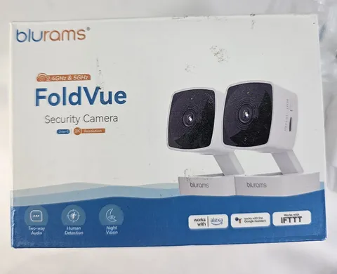 blurams FoldVue 2K Wi‑Fi Indoor Cam 2-Pack Human Detect Night Vision A12S White