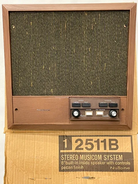 NOS Nutone 2511B 8" Stereo Intercom Speaker w/Controls for MusiCom 2500 System