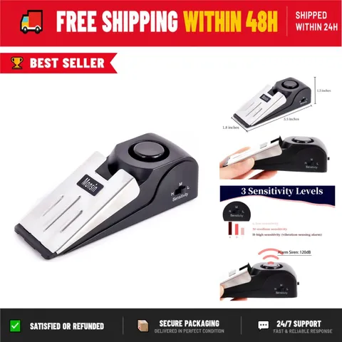 Monsin Door Stop Alarm 120DB Security Alarm for Home Travel