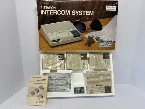 ARCHER Radio Shack 4-Station Intercom System 9V - 43-223A - Box & Manual - NEW