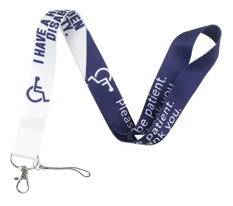 I Have a Hidden Disability Please Be Patient Thank You Medical Notice Lanyard