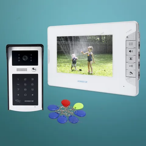 7inch Wired Video Security Door Phone Electric Lock Supported for Home Security