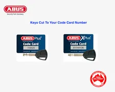 ABUS Plus & XPlus Padlock, Bike Lock Keys Cut To Code Number-Free Post In Aust