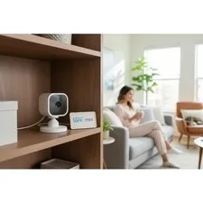 Blink Mini Indoor Smart Security Camera White Brand New 1080p HD Alexa BCM00300U