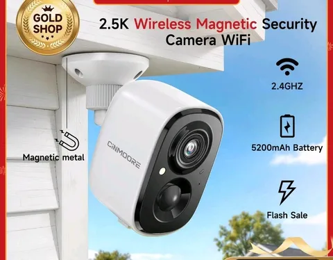 Wireless 2.5k Magnectic HD Video Night Vision Motion Detection Security Camera