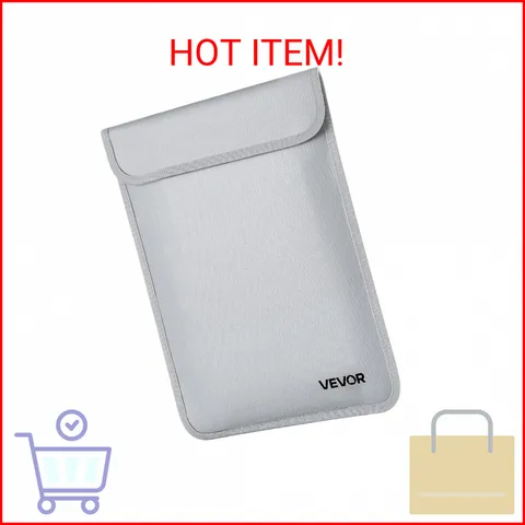 VEVOR Fireproof Document Bag, 2192 ℉ Heat Insulated Fireproof & Waterproof Bag w