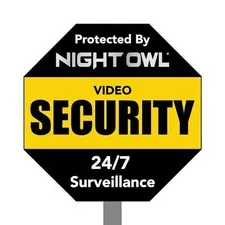 Night Owl Security Door Window Warning Label Sticker Decal  Video Monitoring