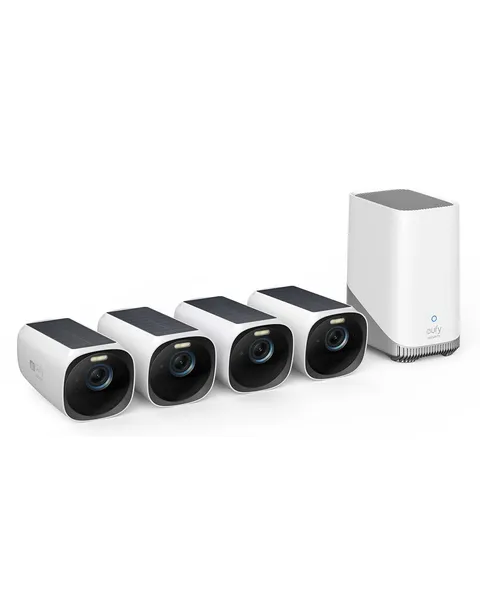 eufyCam S330 4-Cam Kit 4K Solar Wireless Outdoor Security Camera System