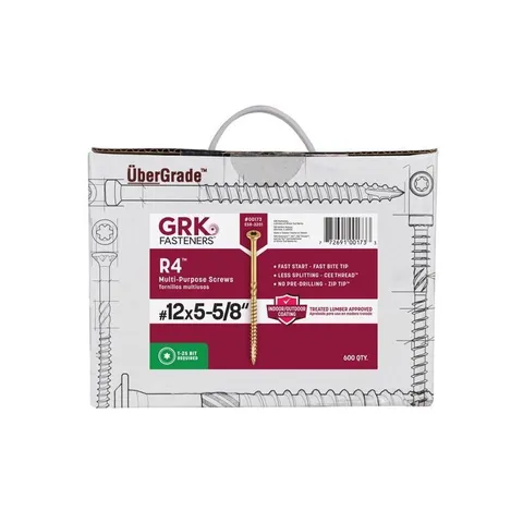 Grk Fasteners No. 12, No. 14 X 5-5/8 In. L Star Climatek W-Cut Multi-Purpose Scr