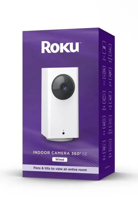 Roku Indoor Camera SE WiFi Connected Smart Home Wired Security Surveillance