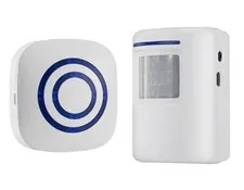 Motion Sensor Door Chime for Business, Outdoor Doorbell Kit Wireless White