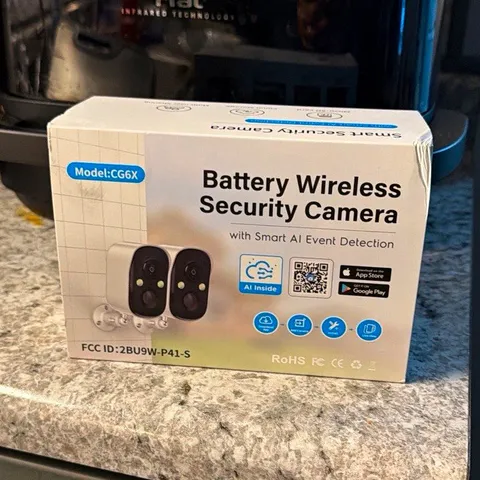 CG6X Wireless Wi-Fi IP Security Camera 1080p Battery Motion Indoor/Outdoor 2PK