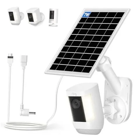 Solar Panel and 2-in-1 Wall Mount for Ring Cam, 7W Solar Charger 1-pack