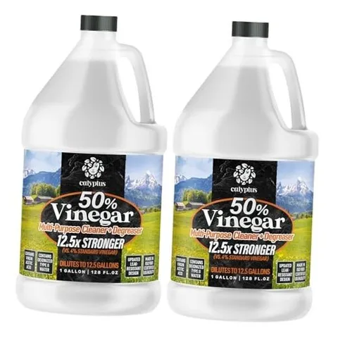 50% Pure Concentrated Vinegar | Maximum-Performance 128 Ounce (Pack of 2)
