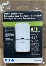 Eaton OS306U Motion Sensor Switch Single Pole & 3-Way White Led Halogen New