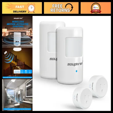 Wireless Motion Activated Light Control - Plug-in, Adjustable Detection Range, T