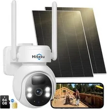 Hiseeu 4G LTE Cellular Security Camera Solar Powered, No WiFi Security Camera 2