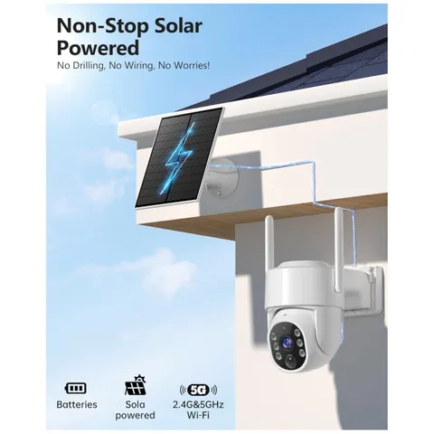 100% Wire-free 2K Security Camera System, Color Night Vision
