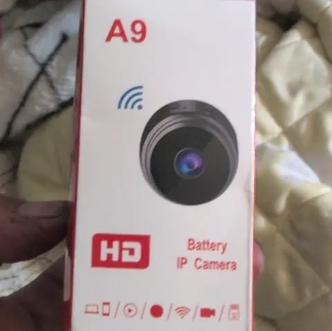 HD A9 Battery Wi-Fi IP Camera Cloud Storage Indoor Security Black