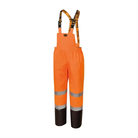 Pioneer Hi Vis Ripstop Waterproof Bib Pants/Overalls For Men - Work Rain