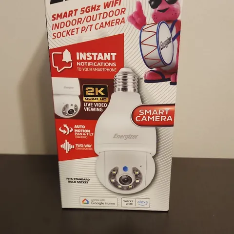 NEW 5GHz Energizer Smart Camera WiFi Indoor Outdoor Standard Bulb Socket Voicee
