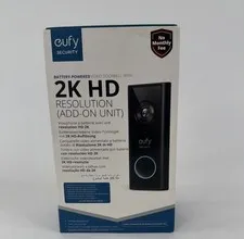 Anker Eufy ADD-ON UNIT Wi-Fi Video Doorbell 2K HD Black T8210